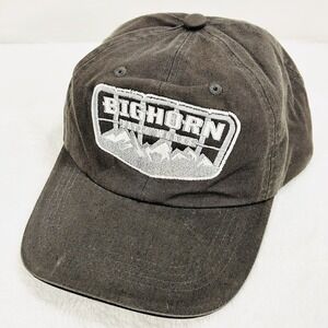 Bighorn Patio Works Patch Hat Cap Adjustable Strapback Gray Outdoors Workwear